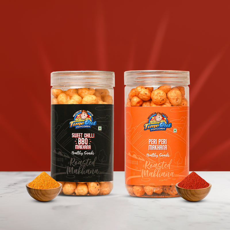 Peri Peri & Sweet Chili BBQ Makhana Pack of 2