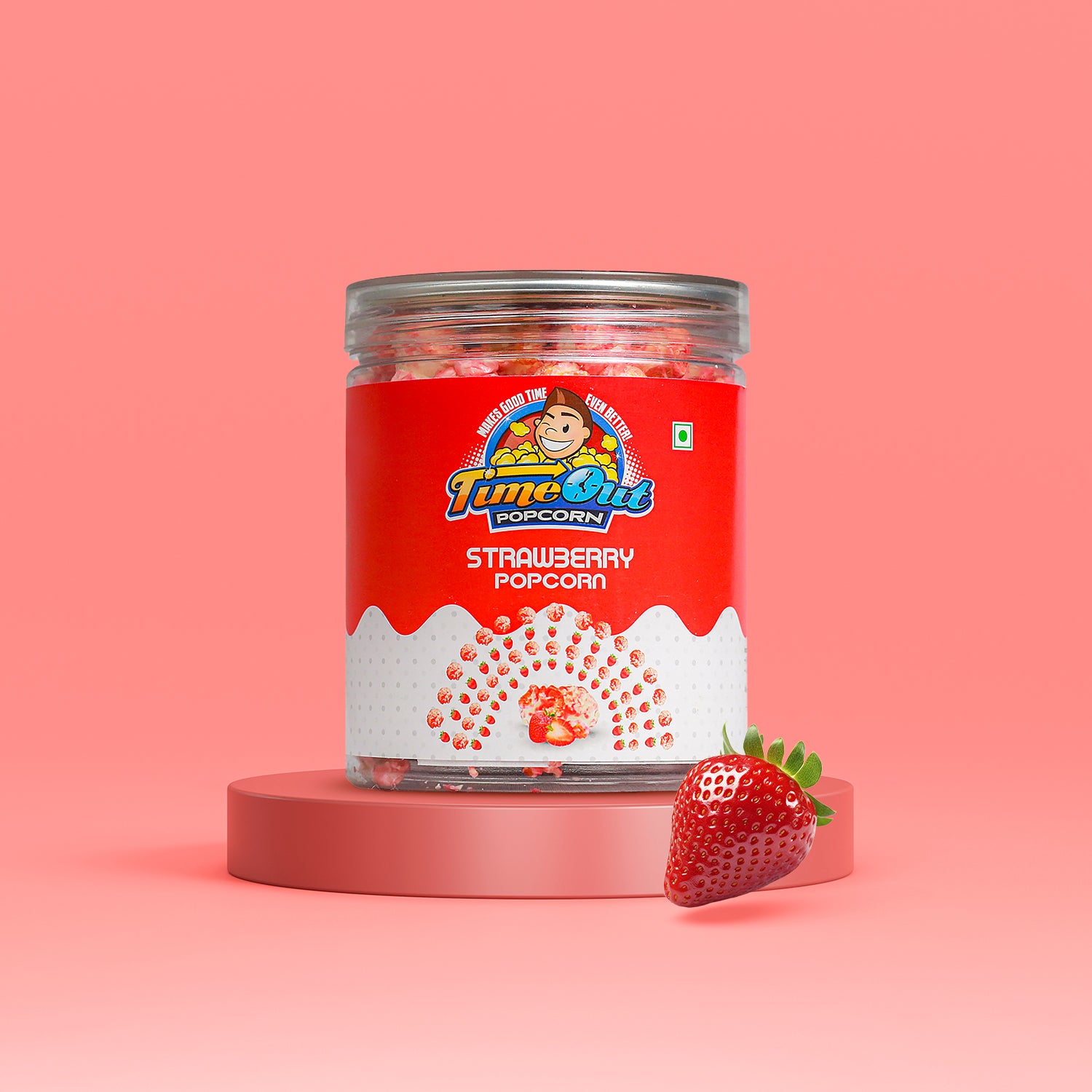 Strawberry Flavoured Gourmet Popcorn (Pack of 2 x 105g)