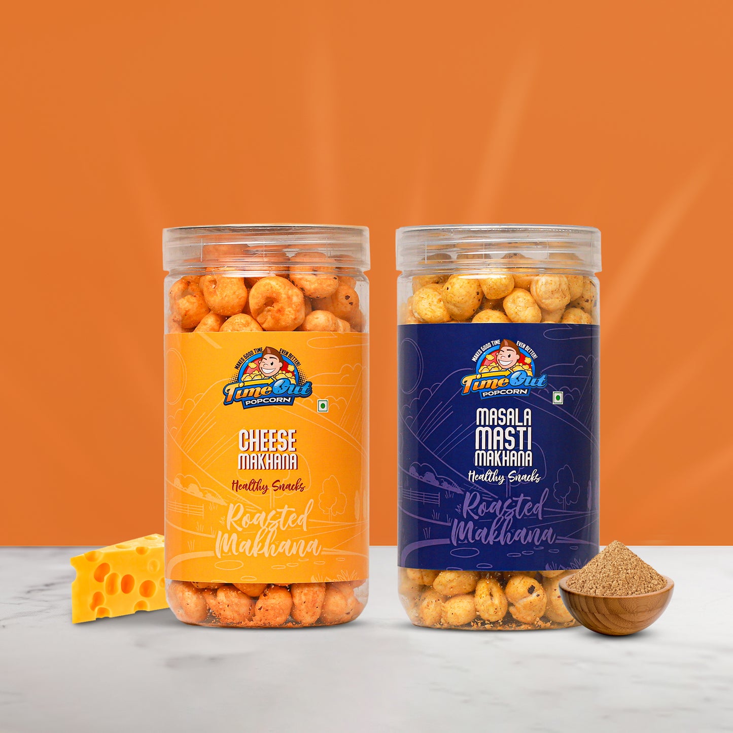 Cheese & Masala Masti Makhana Pack of 2