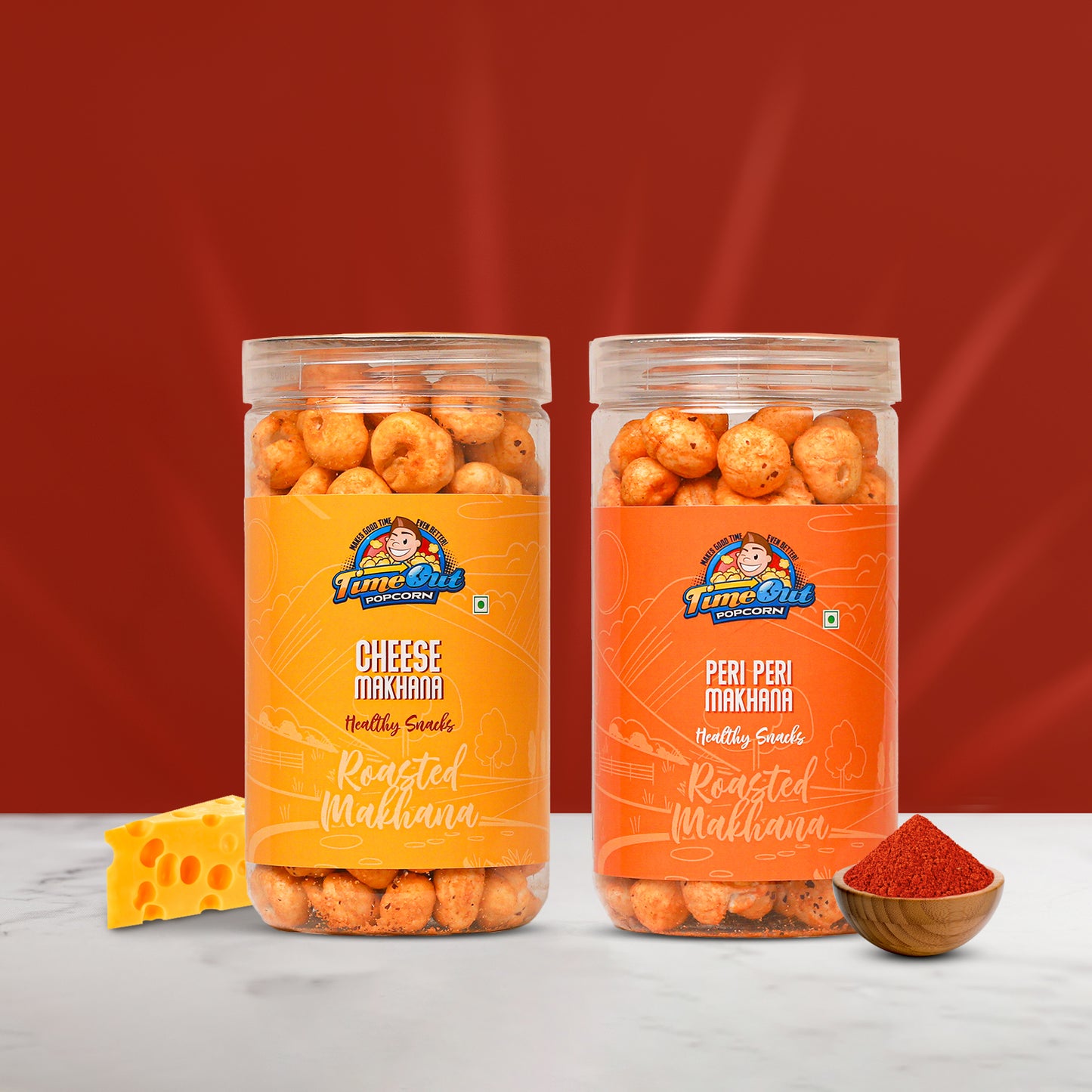 Cheese & Peri Peri Makhana Pack of 2