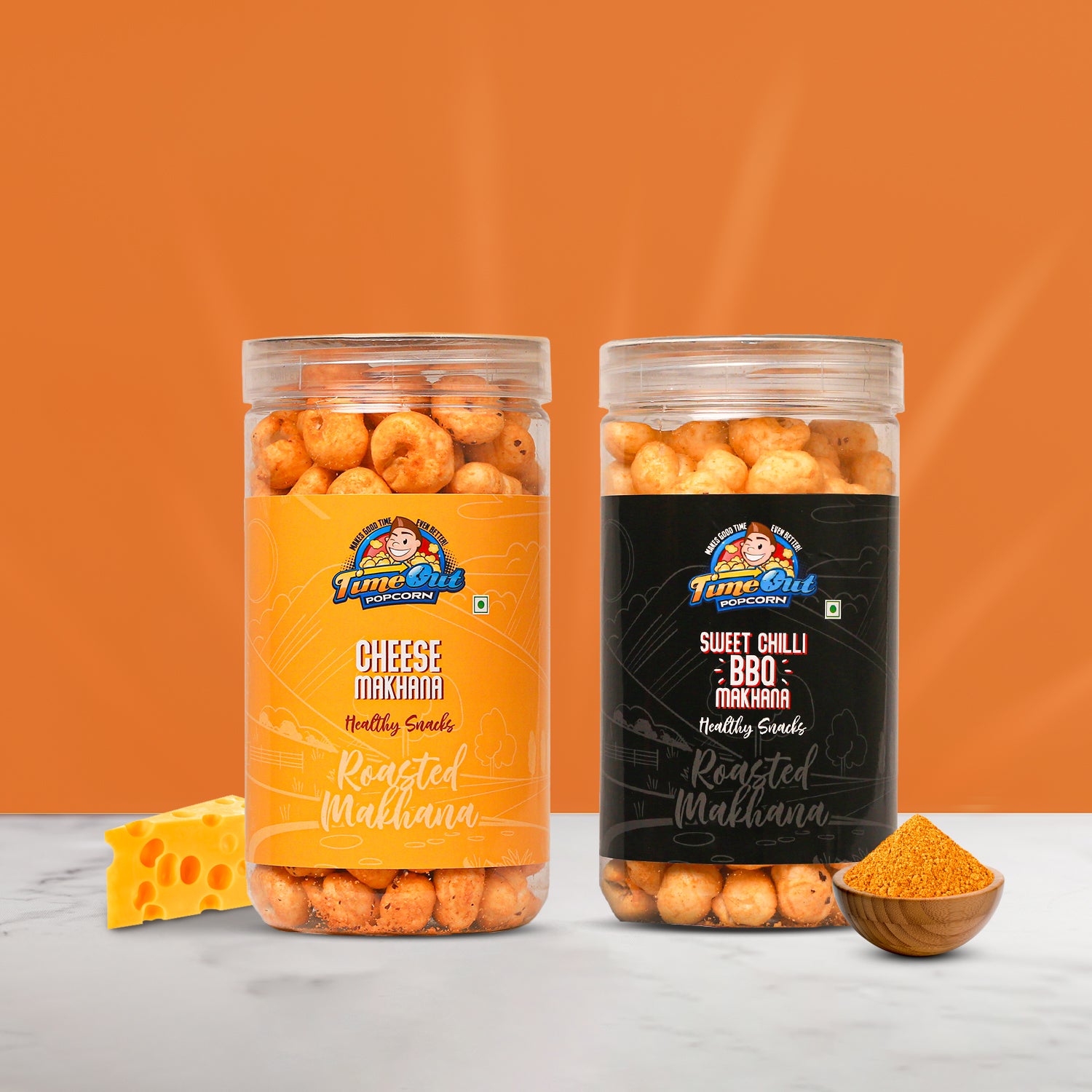 Cheese & Sweet Chili BBQ Makhana (Pack of 2)