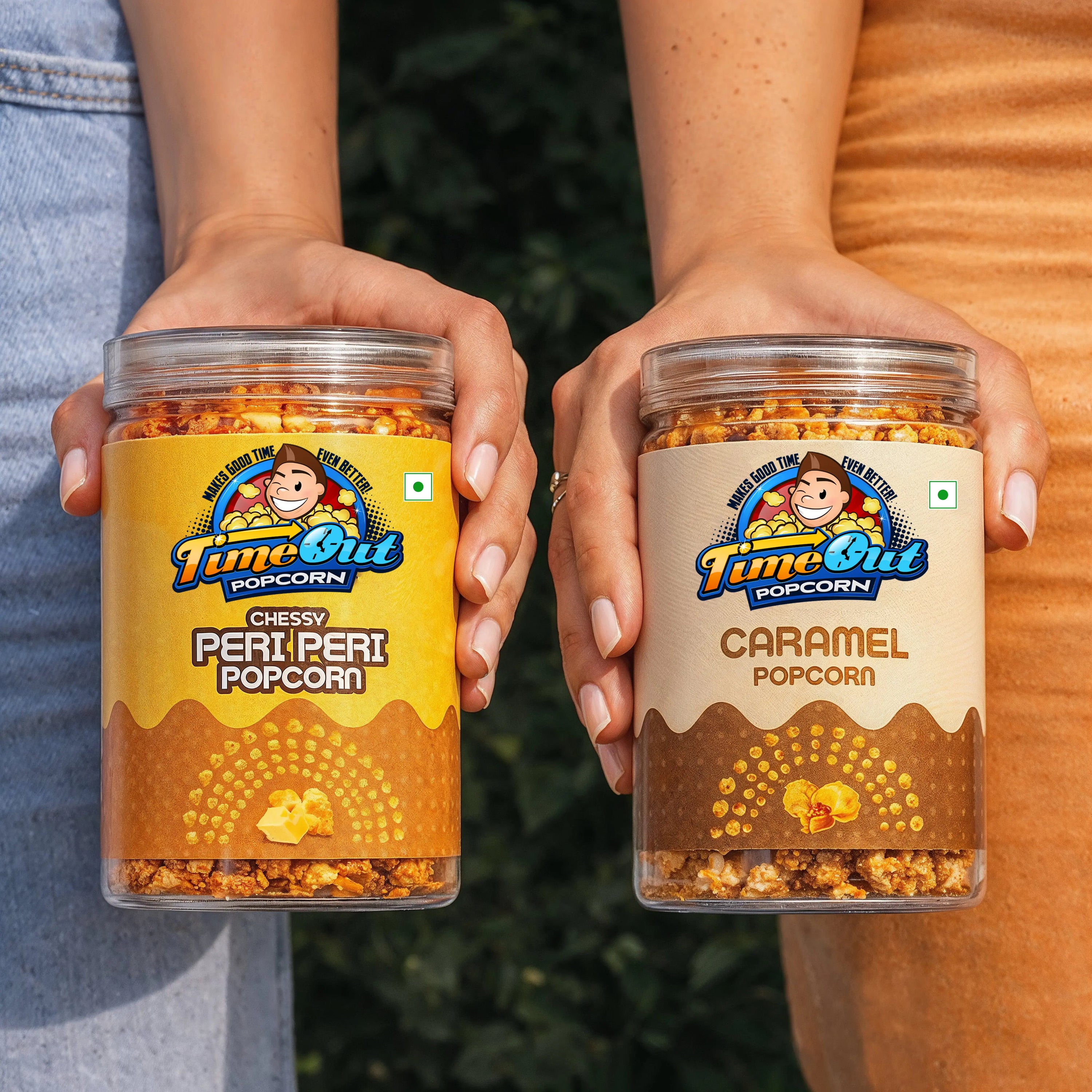 Caramel & Cheesy Peri Peri Popcorn (Pack of 2, 175g)