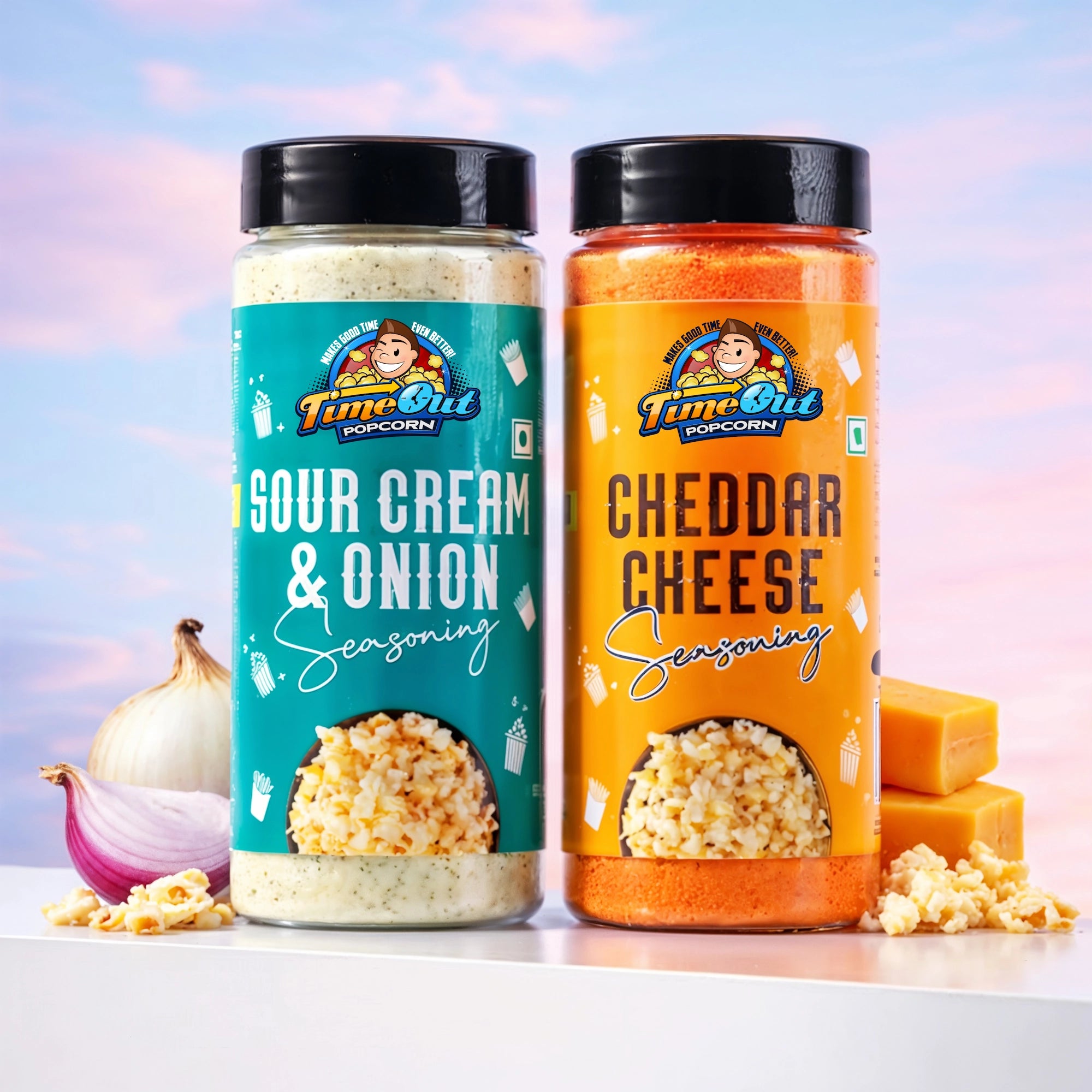 Cheddar Cheese & Sour Cream n Onion Seasoning (Pack of 2 x 100g)