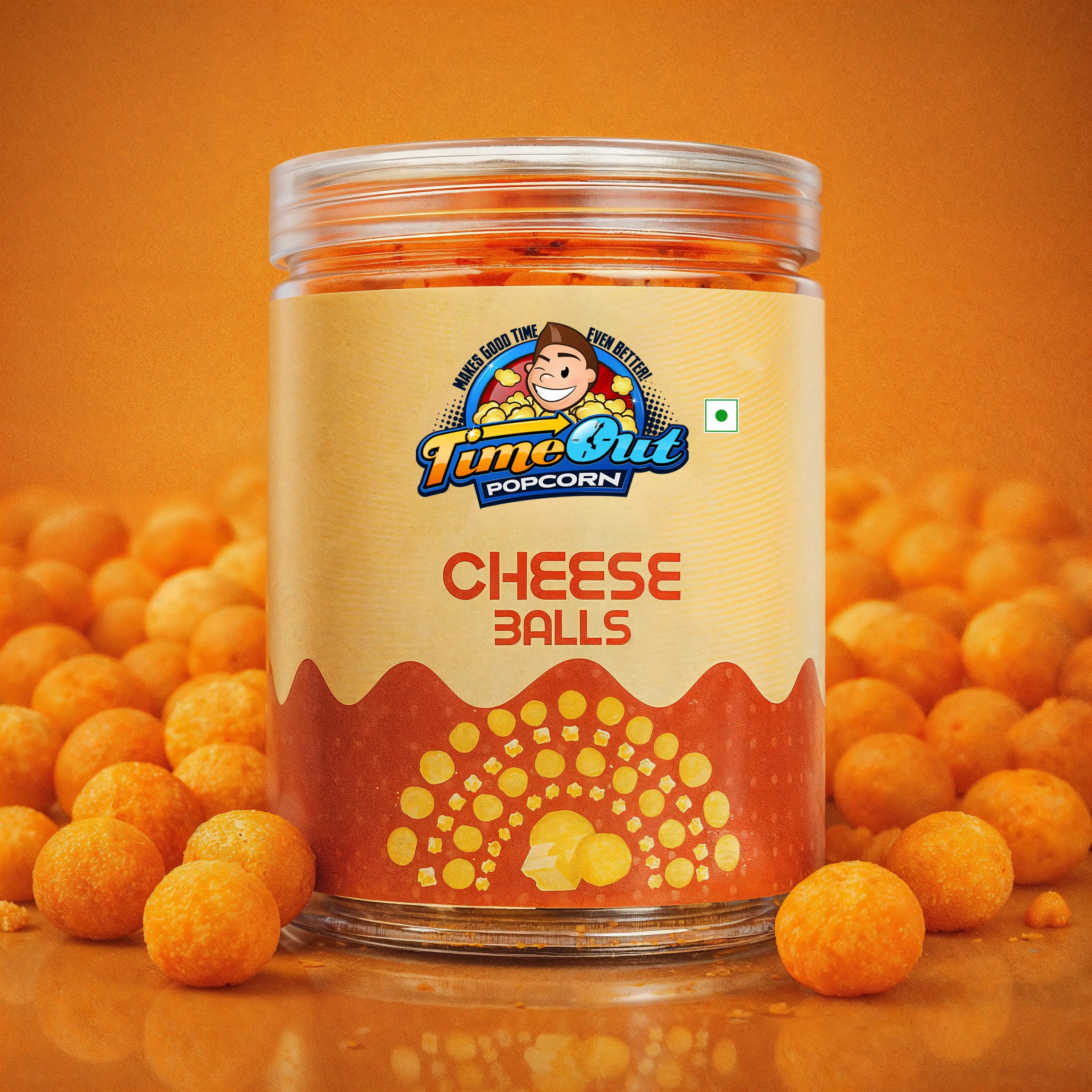 Cheesy Peri Peri Popcorn & Cheese Balls (Pack of 2, 165g)