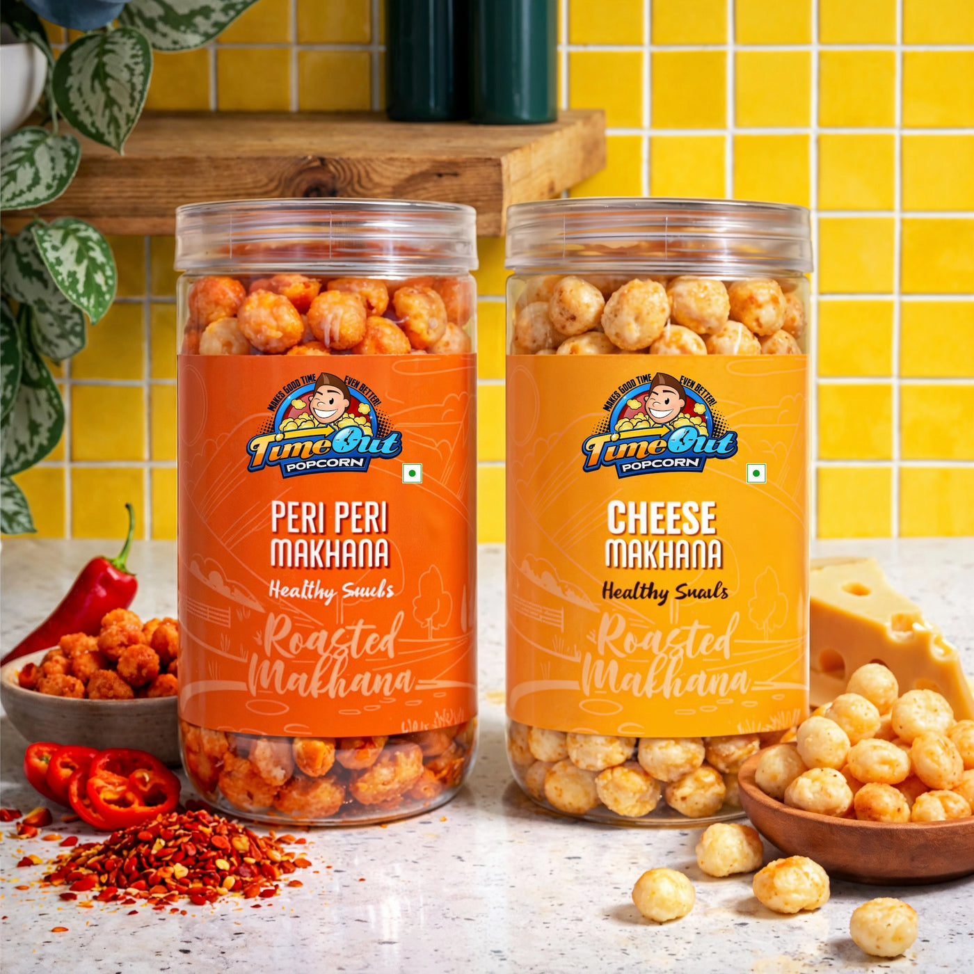 Cheese & Peri Peri Makhana (Pack of 2)