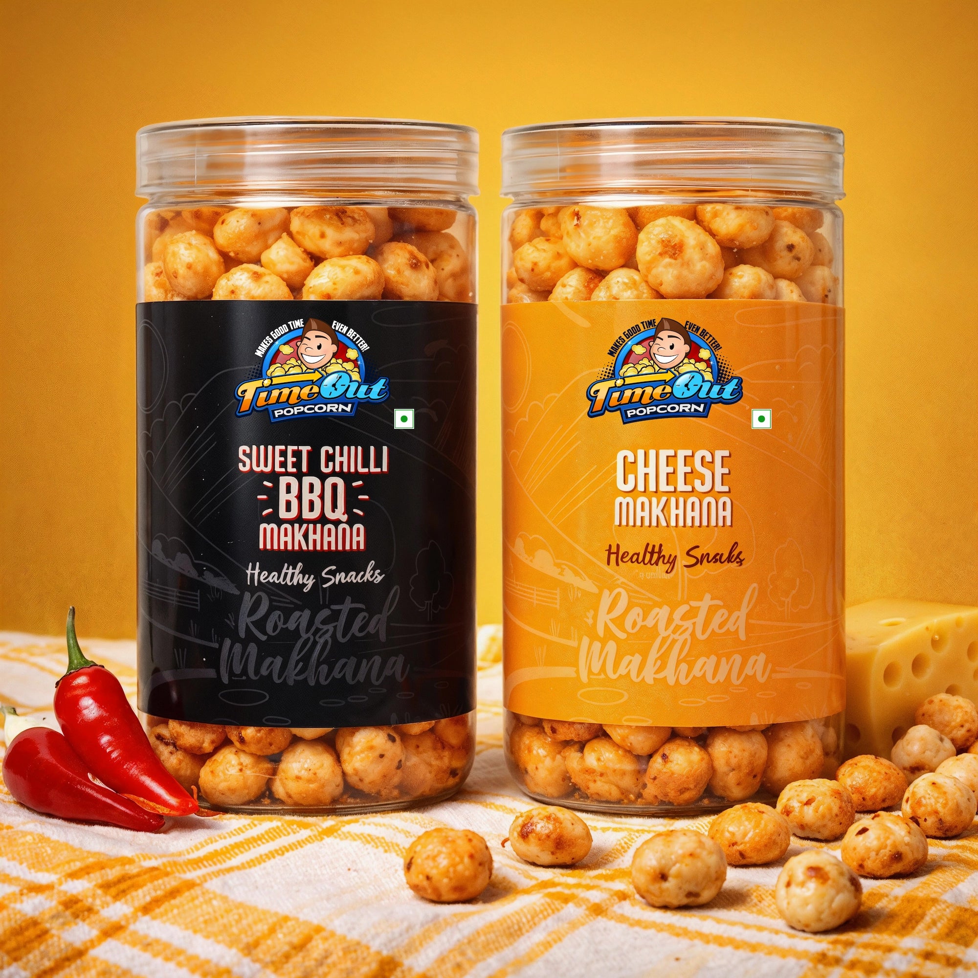 Cheese & Sweet Chili BBQ Makhana (Pack of 2)