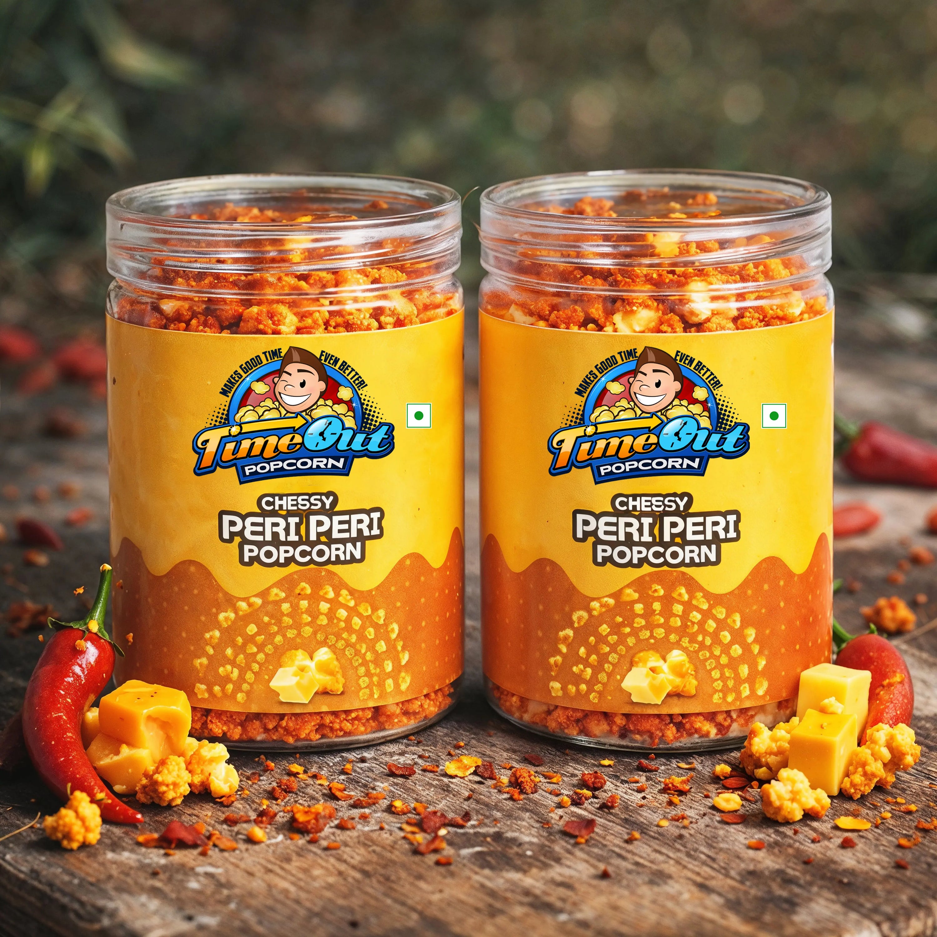 Cheesy Peri Peri Popcorn – Spicy & Zesty (Pack of 2 x 75g)