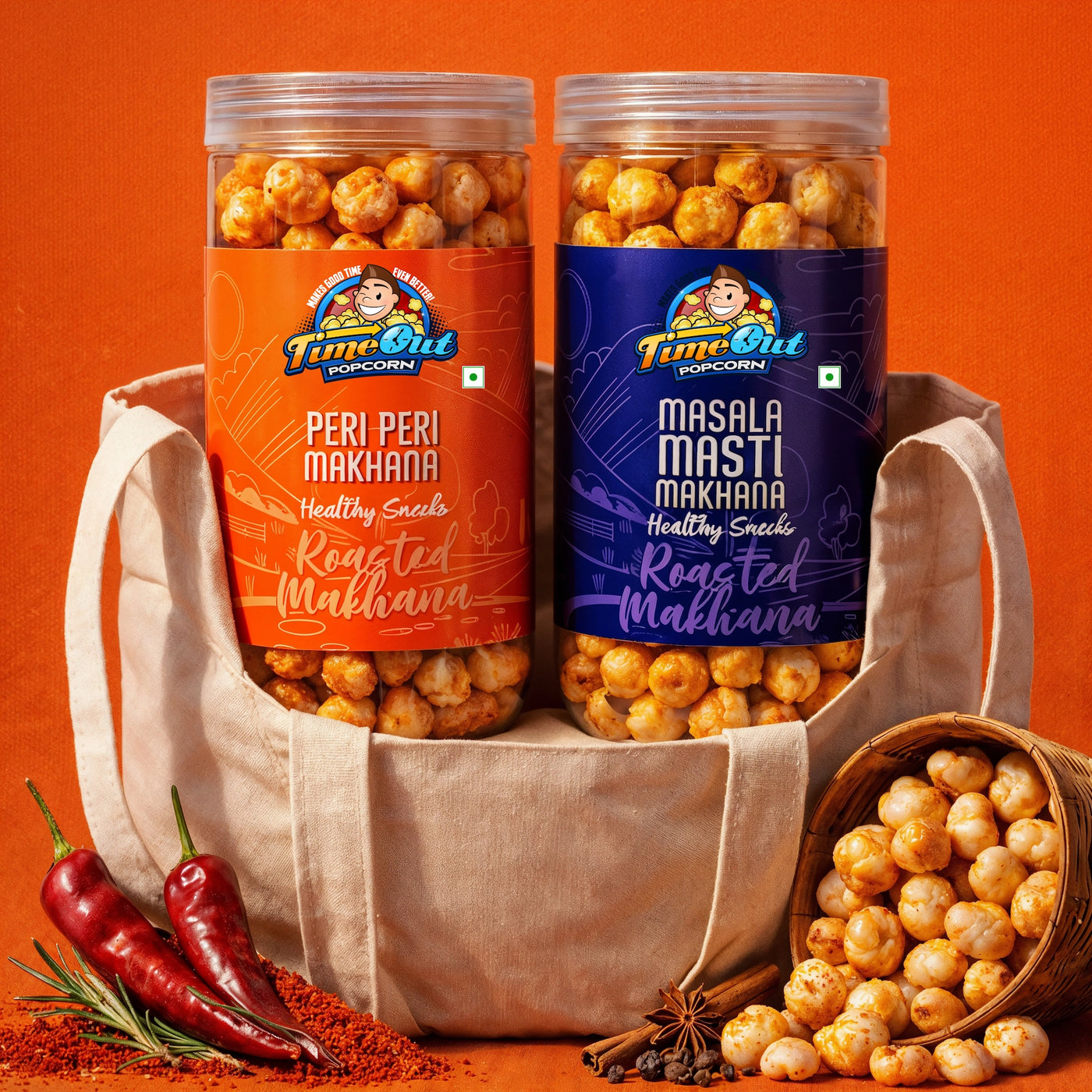 Peri Peri & Masala Masti Makhana (Pack of 2)