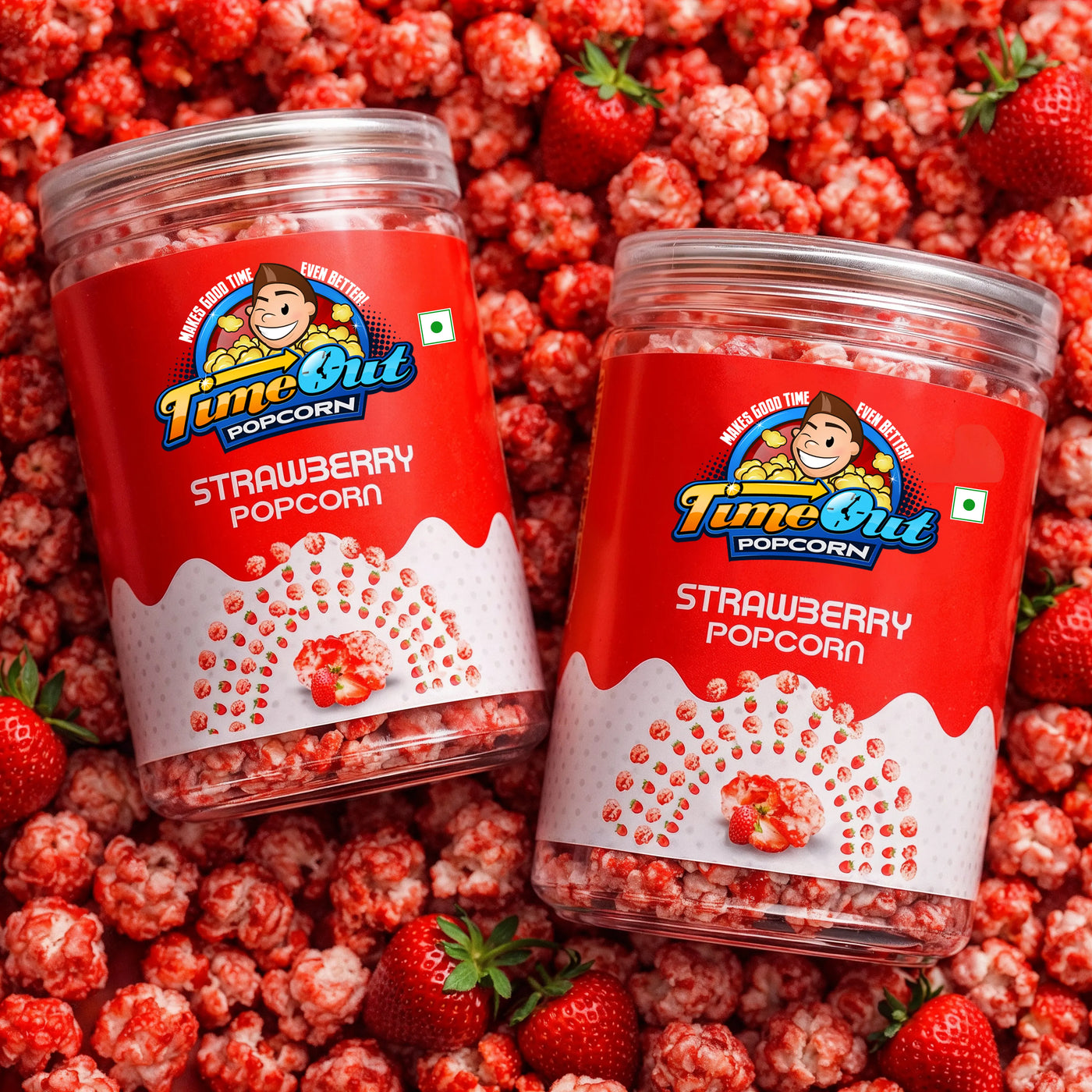 Strawberry Flavoured Gourmet Popcorn (Pack of 2 x 105g)